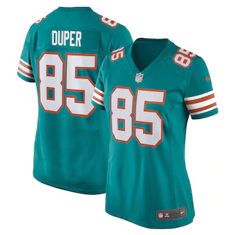 womens nike mark duper aqua miami dolphins retired player j